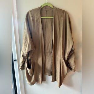 Oak & Fort kimono style jacket in olive green